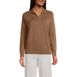 Women's Cotton Modal Long Sleeve Polo Collar Sweater, Front