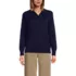 Women's Cotton Modal Long Sleeve Polo Collar Sweater, Front