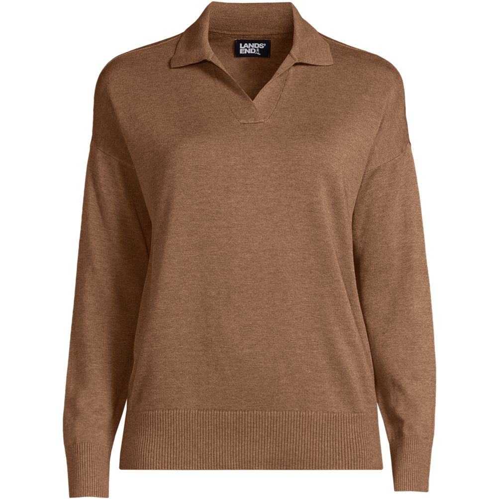 Long sleeve collared sweater hotsell