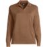 Women's Plus Size Cotton Modal Long Sleeve Polo Collar Sweater, Front