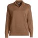 Women's Cotton Modal Long Sleeve Polo Collar Sweater, Front