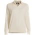 Women's Cotton Modal Long Sleeve Polo Collar Sweater, Front