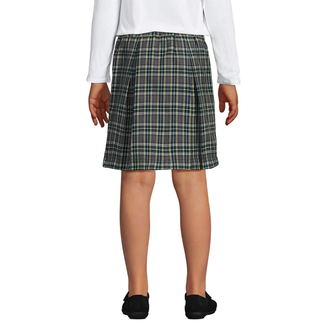 School Uniform Custom Girls Plaid Pleated Skort Top Of Knee