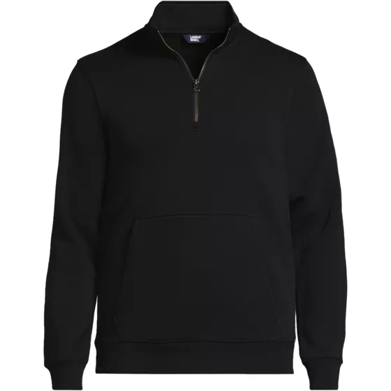 Unisex Big Long Sleeve Quarter Zip Mock Neck Sweatshirt - primary