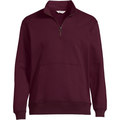 Unisex Long Sleeve Quarter Zip Mock Neck Sweatshirt | Lands' End