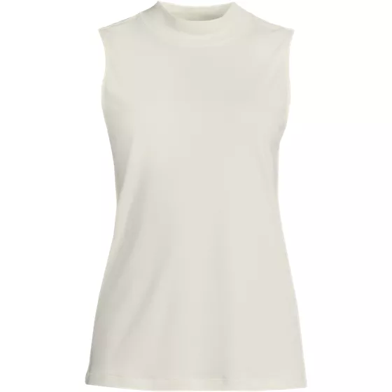 Women's Supima Micro Modal Sleeveless Mock Neck Shirt - primary