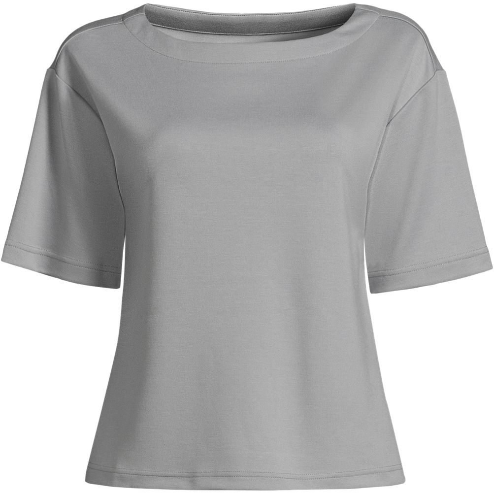 Women's Ponte Elbow Sleeve Shirt | Lands' End
