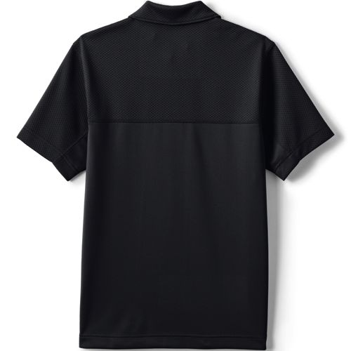 Unisex Short Sleeve Quarter Zip Textured Polo Shirt | Lands' End