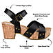 Journee Collection Women's Valentina Criss Cross Strap Block Heel Sandals, alternative image