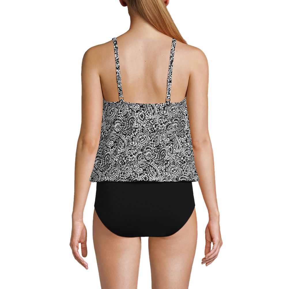 Women's Chlorine Resistant Blouson Fauxkini One Piece