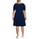 Women's Plus Size Elbow Sleeve Fit and Flatter Dress, Back