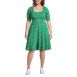 Women's Plus Size Elbow Sleeve Fit and Flatter Dress, Front