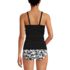 Women's V-Neck Plunge X Back Tankini Top, alternative image