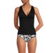 Women's V-Neck Plunge X Back Tankini Top, Front