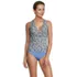 Women's V-Neck Plunge X Back Tankini Top , Front