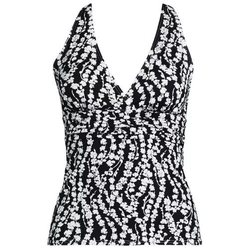 Women's V-Neck Plunge X Back Tankini Top , Front