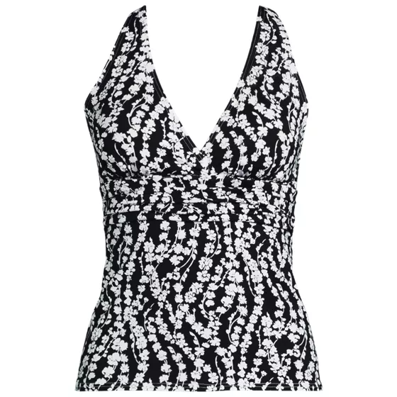 Women's V-neck Plunge X Back Tankini Top - primary