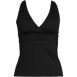 Women's V-Neck Plunge X Back Tankini Top, Front