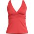 Women's Petite V-Neck Plunge X Back Tankini Top, Front