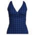 Women's V-Neck Plunge X Back Tankini Top, Front