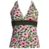 Women's V-Neck Plunge X Back Tankini Top , Front