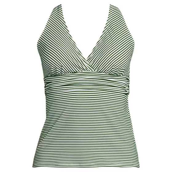 Women's V-neck Plunge X Back Tankini Top - primary