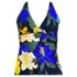 Women's V-Neck Plunge X Back Tankini Top, Front