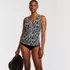 Women's V-Neck Plunge X Back Tankini Top , alternative image