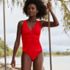 Women's V-Neck Plunge X Back Tankini Top, alternative image