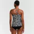 Women's V-Neck Plunge X Back Tankini Top , Back