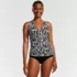 Women's V-Neck Plunge X Back Tankini Top , Front