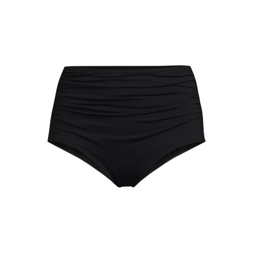  Lands' End Geraffte Bikinihose, Figurstraffend, Damen, Größe:56-58 Plus, Schwarz, Elasthan/nylon-mischung, By Lands' End 
