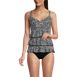 Women's Chlorine Resistant Ruffle Fauxkini One Piece Swimsuit, Front