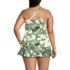 Women's Plus Size V-Neck Plunge X Back Tankini Top, Back