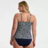 Women's Plus Size V-Neck Plunge X Back Tankini Top , Back