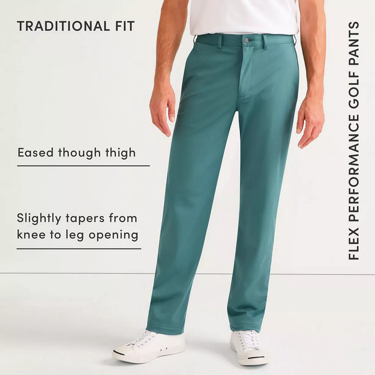 Men's Traditional Fit Flex Performance Golf Pants