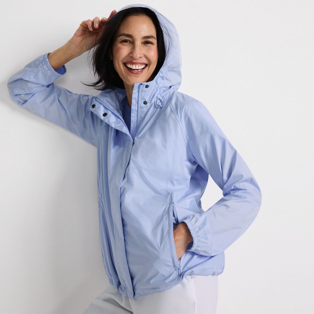 RANDY SUN Unisex Waterproof Rain Jacket – Lightweight Windbreaker With Reflective Strips