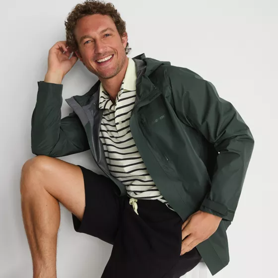 Men's Squall Waterproof Packable Shell Rain Jacket - primary