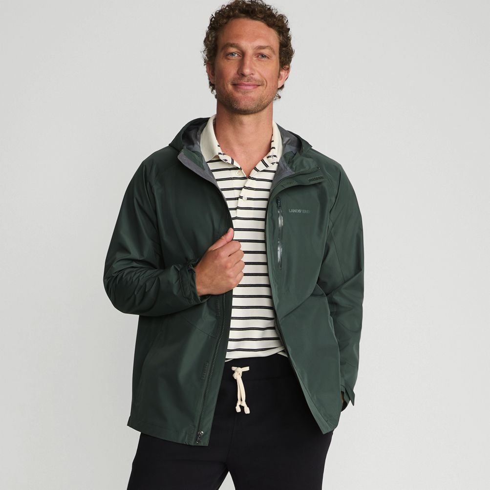 Men s Squall Waterproof Packable Rain Jacket Lands End