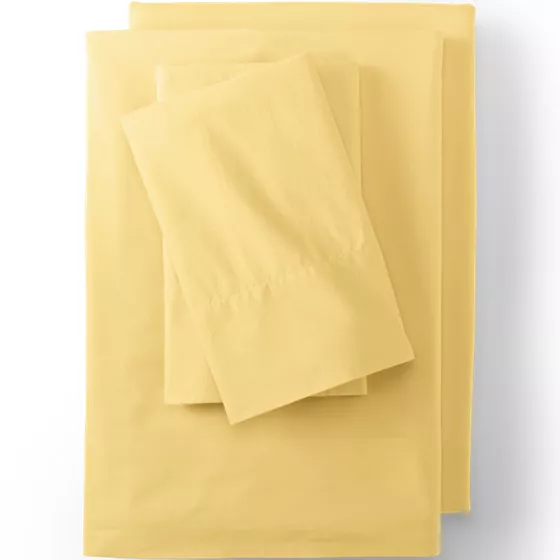 Essential Garment Washed Cotton Percale Bed Sheet Set - primary