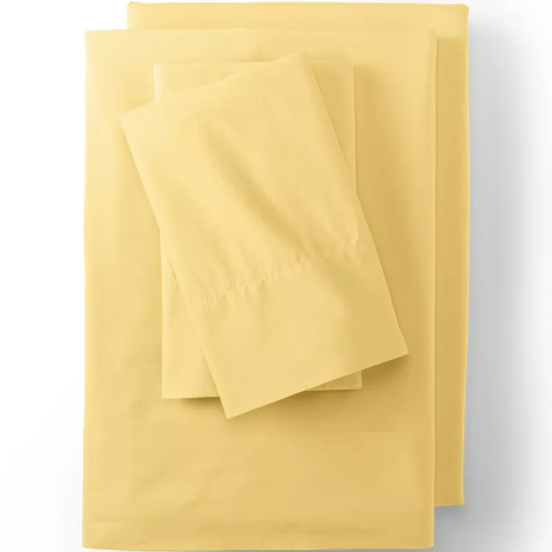 Essential Garment Washed Cotton Percale Bed Sheet Set, Front