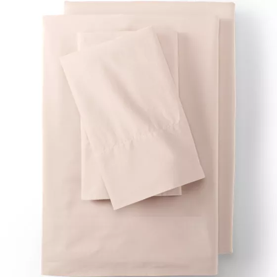 Essential Garment Washed Cotton Percale Bed Sheet Set - primary