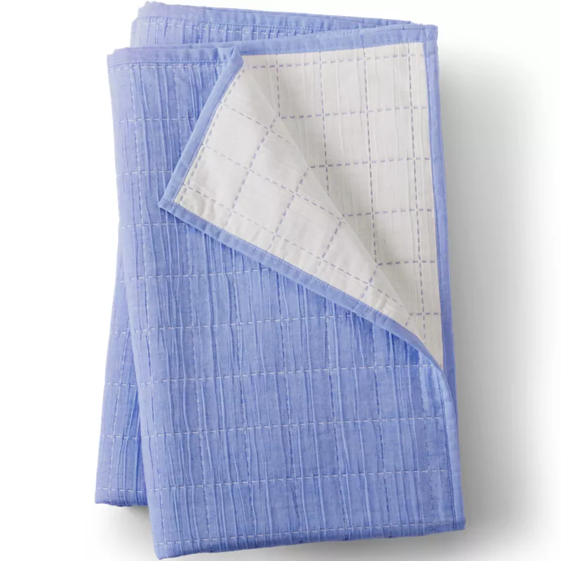 Essential Cotton Windowpane Reversible Bed Blanket, Front