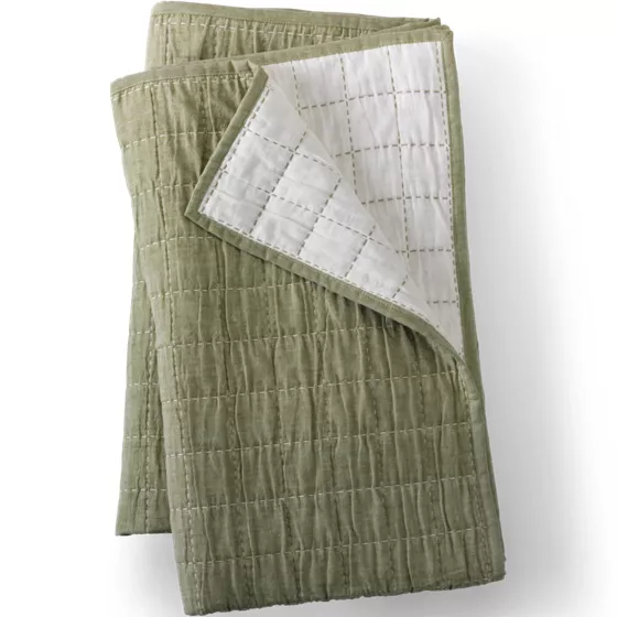 Essential Cotton Windowpane Reversible Bed Blanket - primary