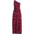 Women's Plus Size One Shoulder Fit and Flatter Maxi Dress, Front