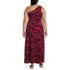 Women's Plus Size One Shoulder Fit and Flatter Maxi Dress, Back