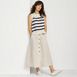 Women's Button Front Linen Midi Skirt, alternative image