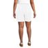 Women's Plus Size High Rise Drawstring A-line 7" Linen Shorts, Back