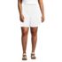 Women's Plus Size High Rise Drawstring A-line 7" Linen Shorts, Front