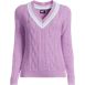 Women's Drifter Cable V-Neck Sweater, Front